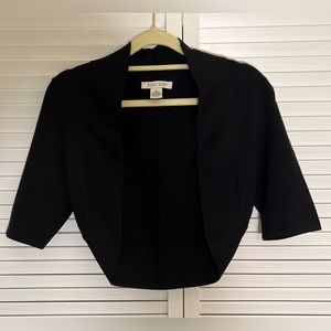 White House Black Market black shrug sweater women’s size small rare 71% silk